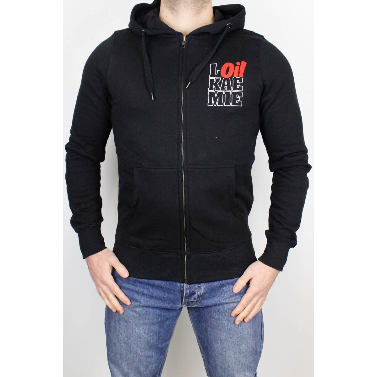 Hooded Zipper Classic Oi! Black