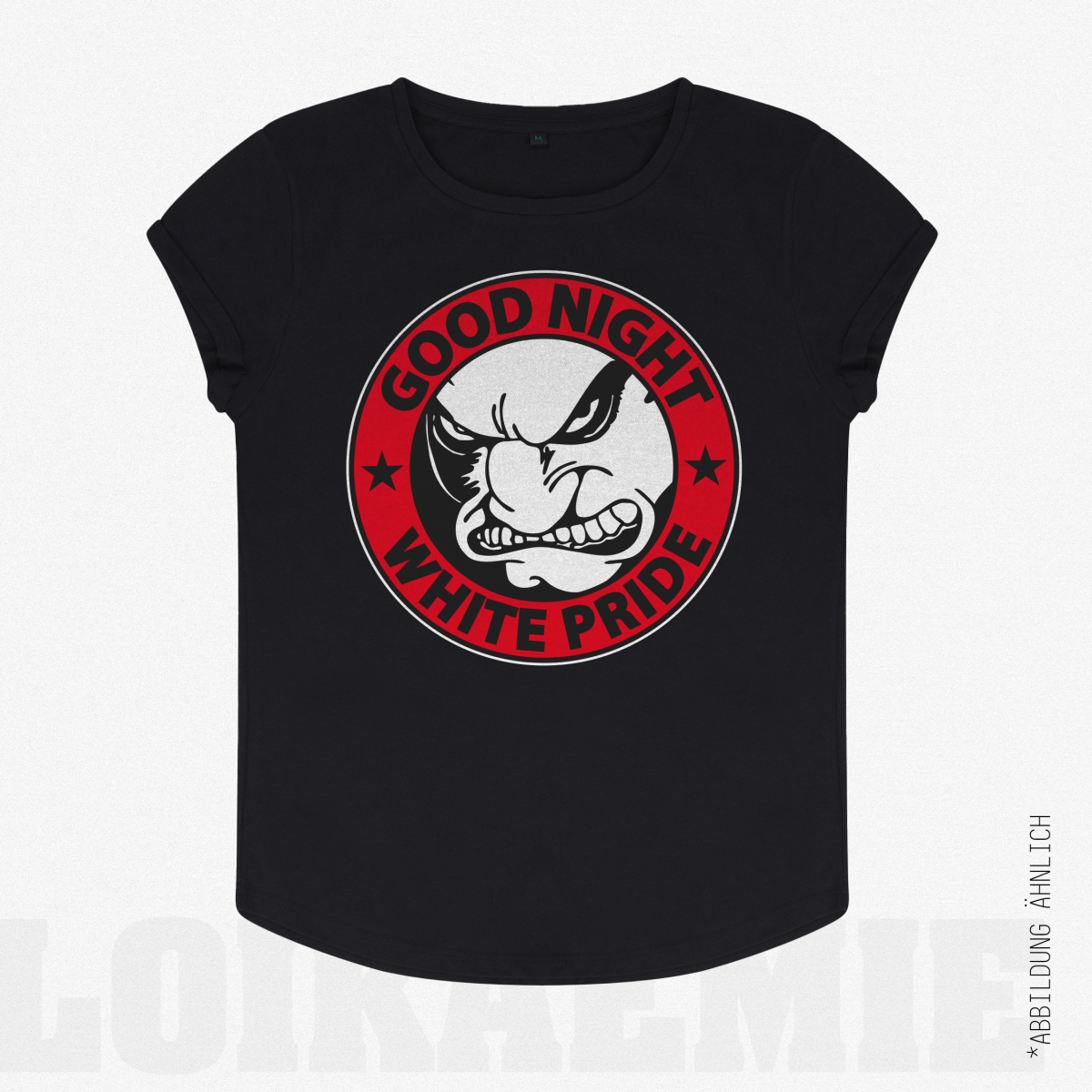 Ladies T-Shirt Good Night White Pride Black