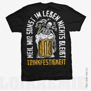 T-Shirt Trinkfestigkeit Black M