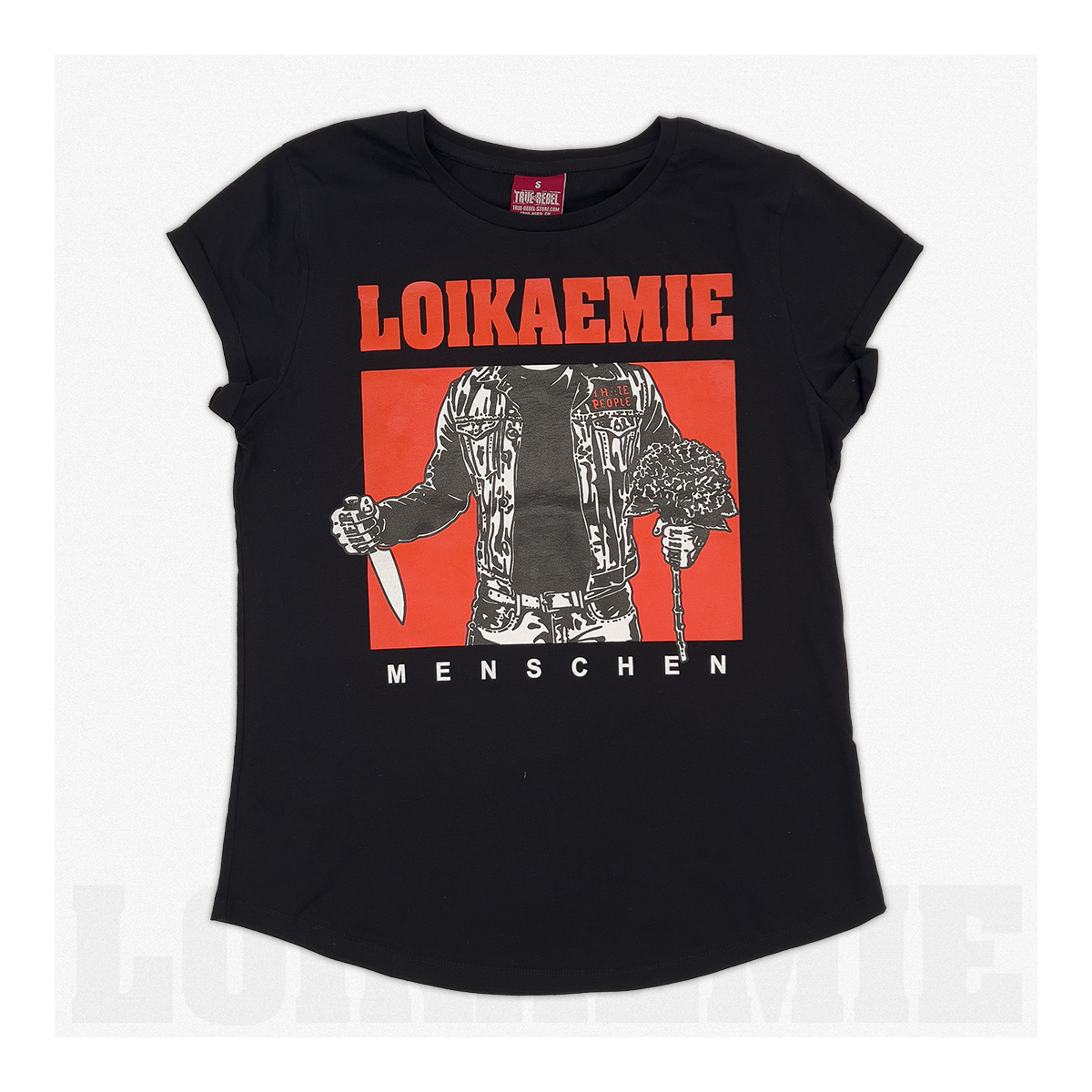Ladies T-Shirt Menschen Black XL