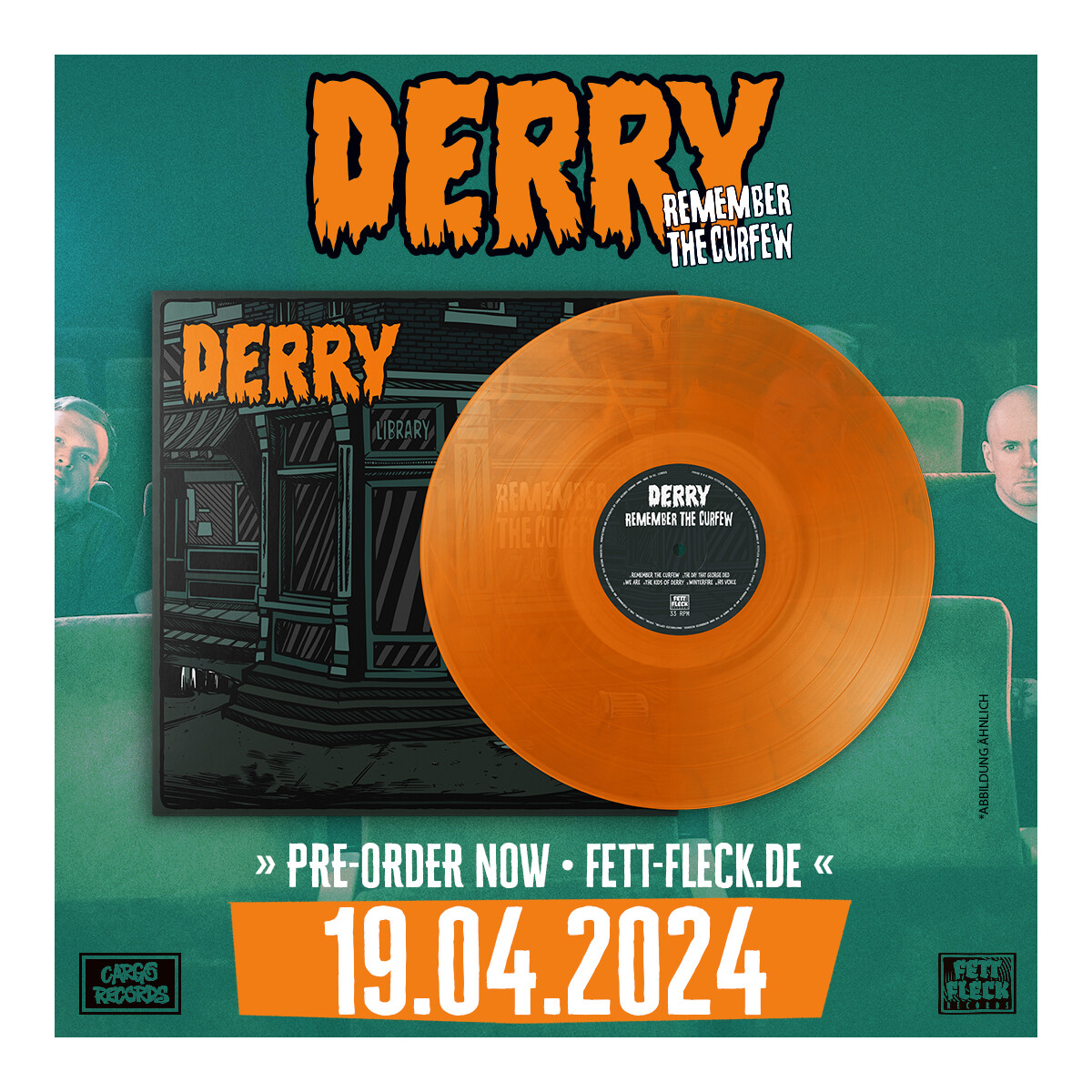 DERRY - Remember The Curfew EP - Transparent Orange Vinyl