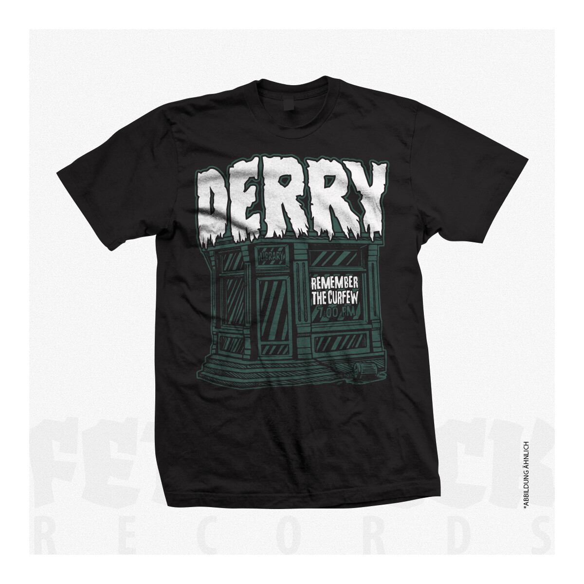 DERRY T-Shirt Remember The Curfew Black  box