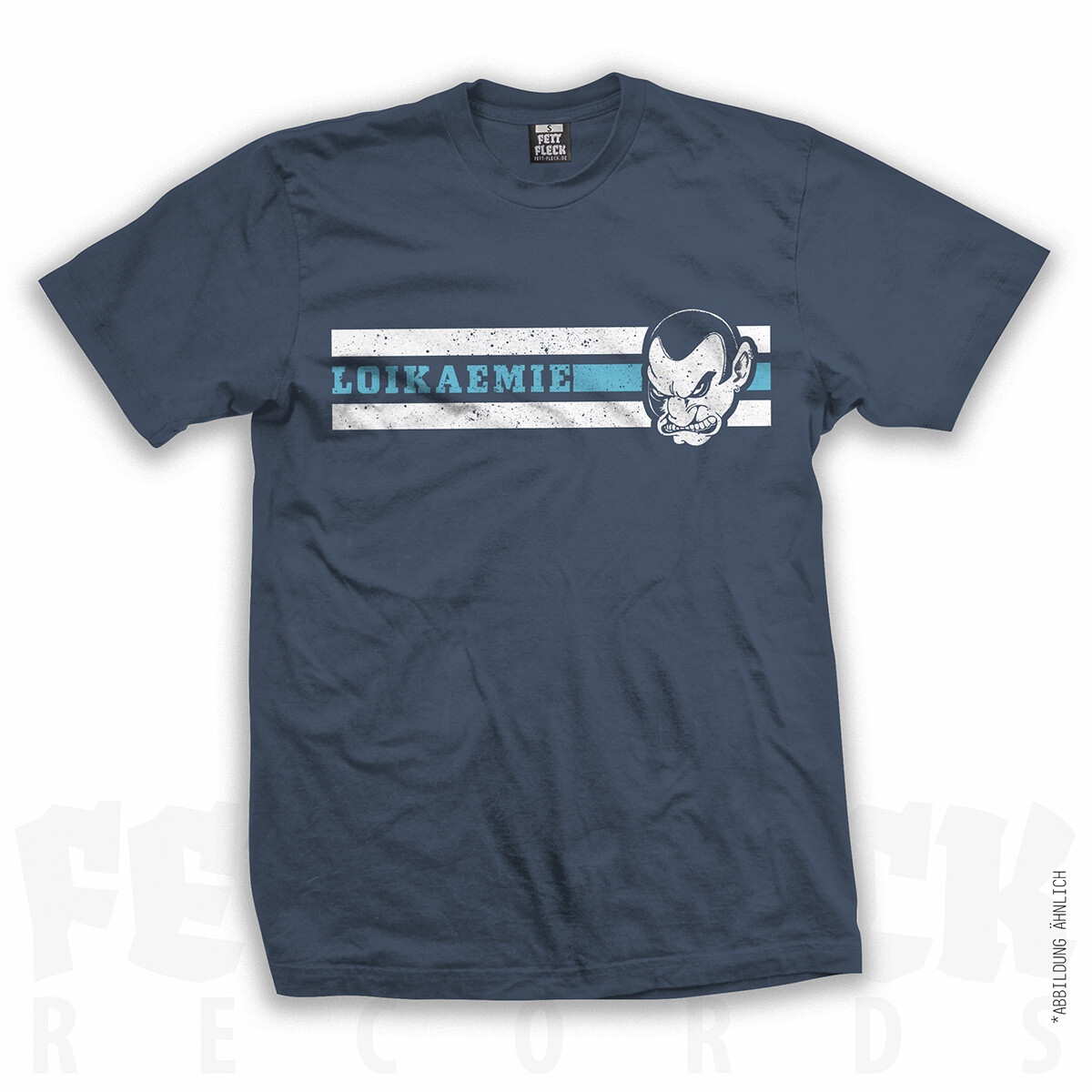 T-Shirt WHITE LINES Denim Blue 3XL