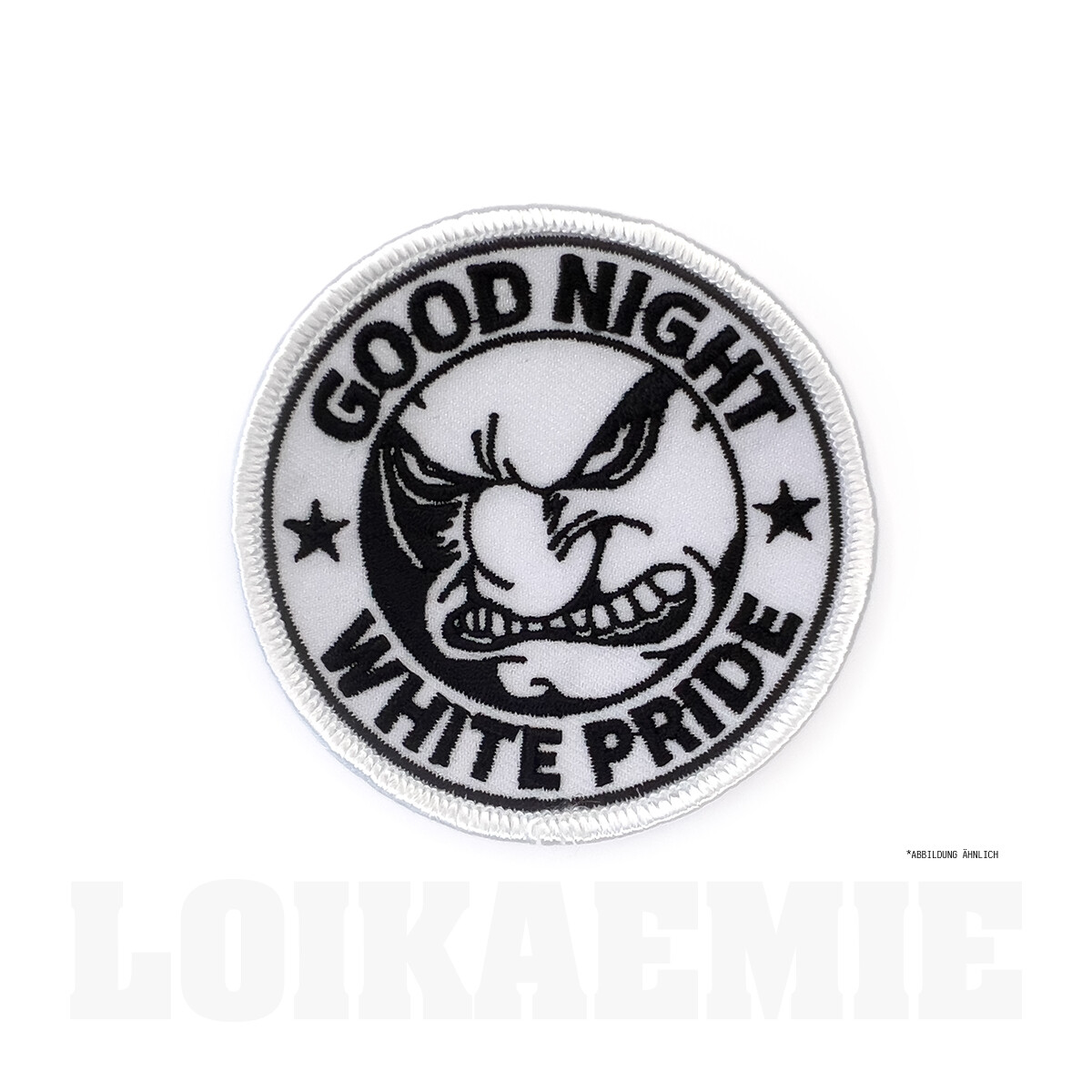 Aufnäher Good Night White Pride White