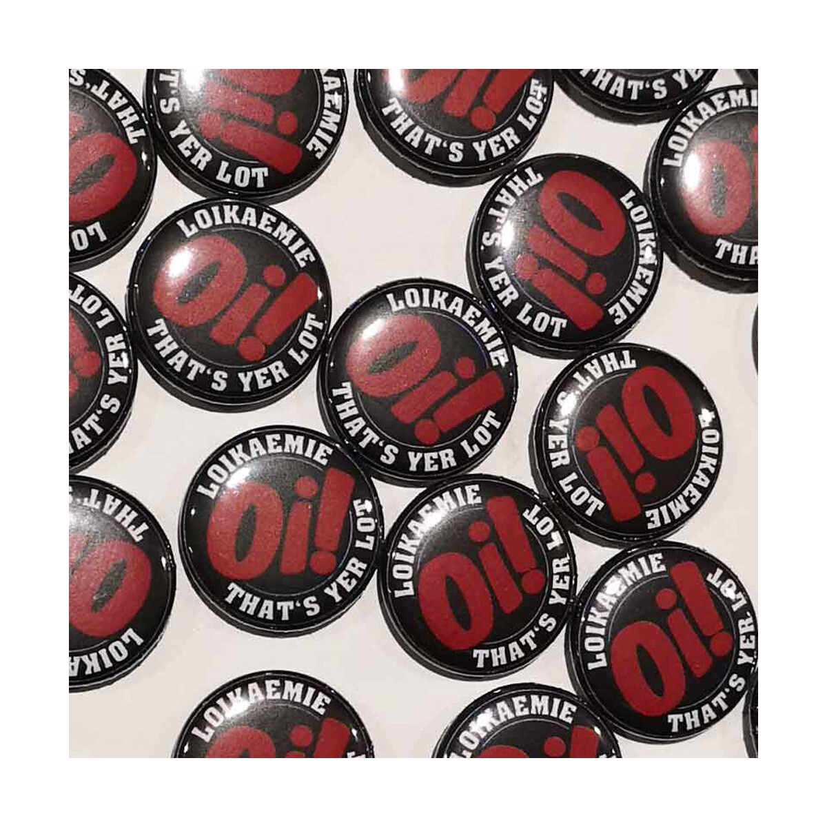 Button Classic Oi! Black